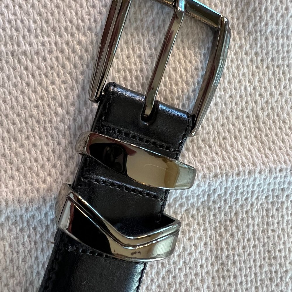 Mezlan Belt Size 36 Silver Hardware